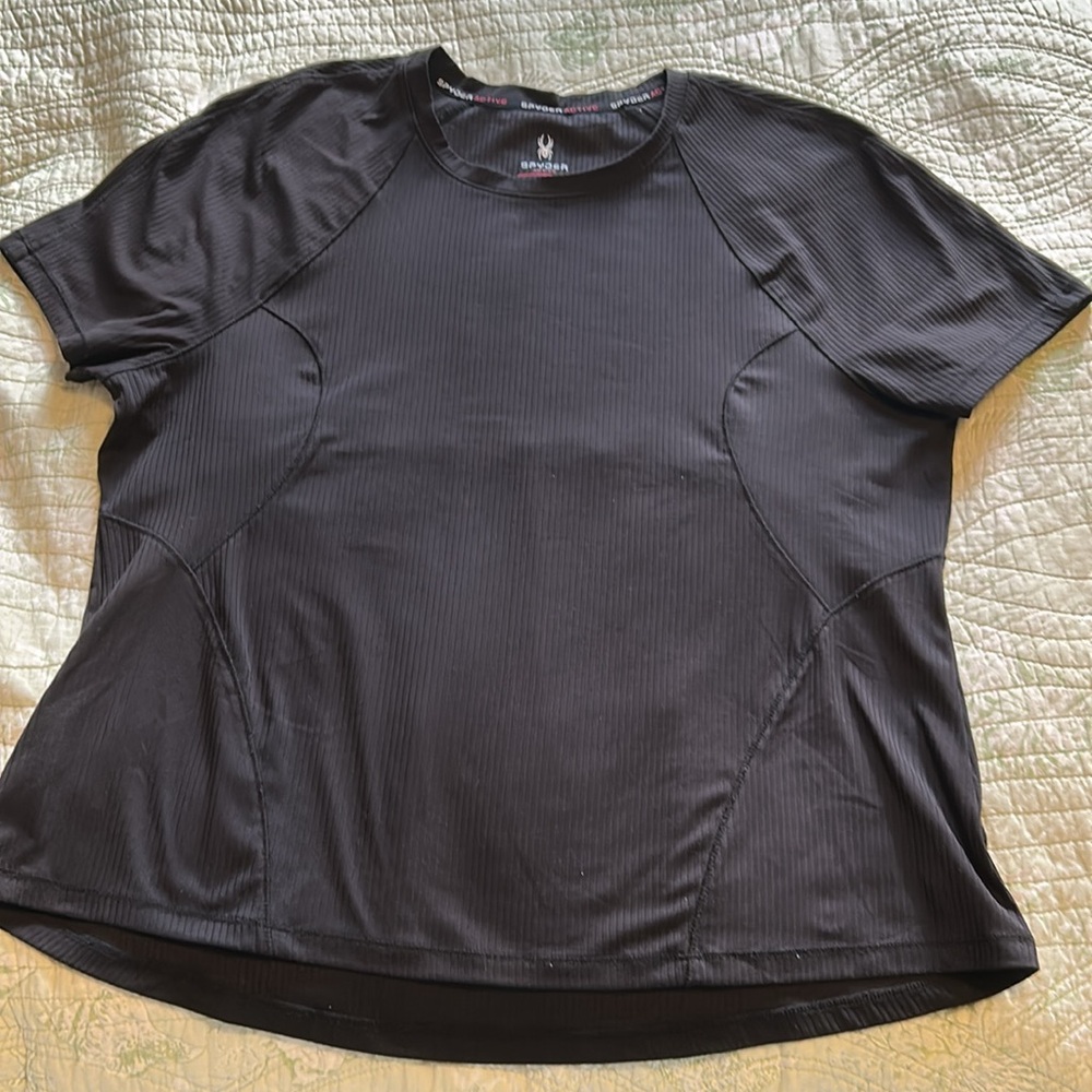 Spyder Black Boxy Short Sleeve T-Shirt